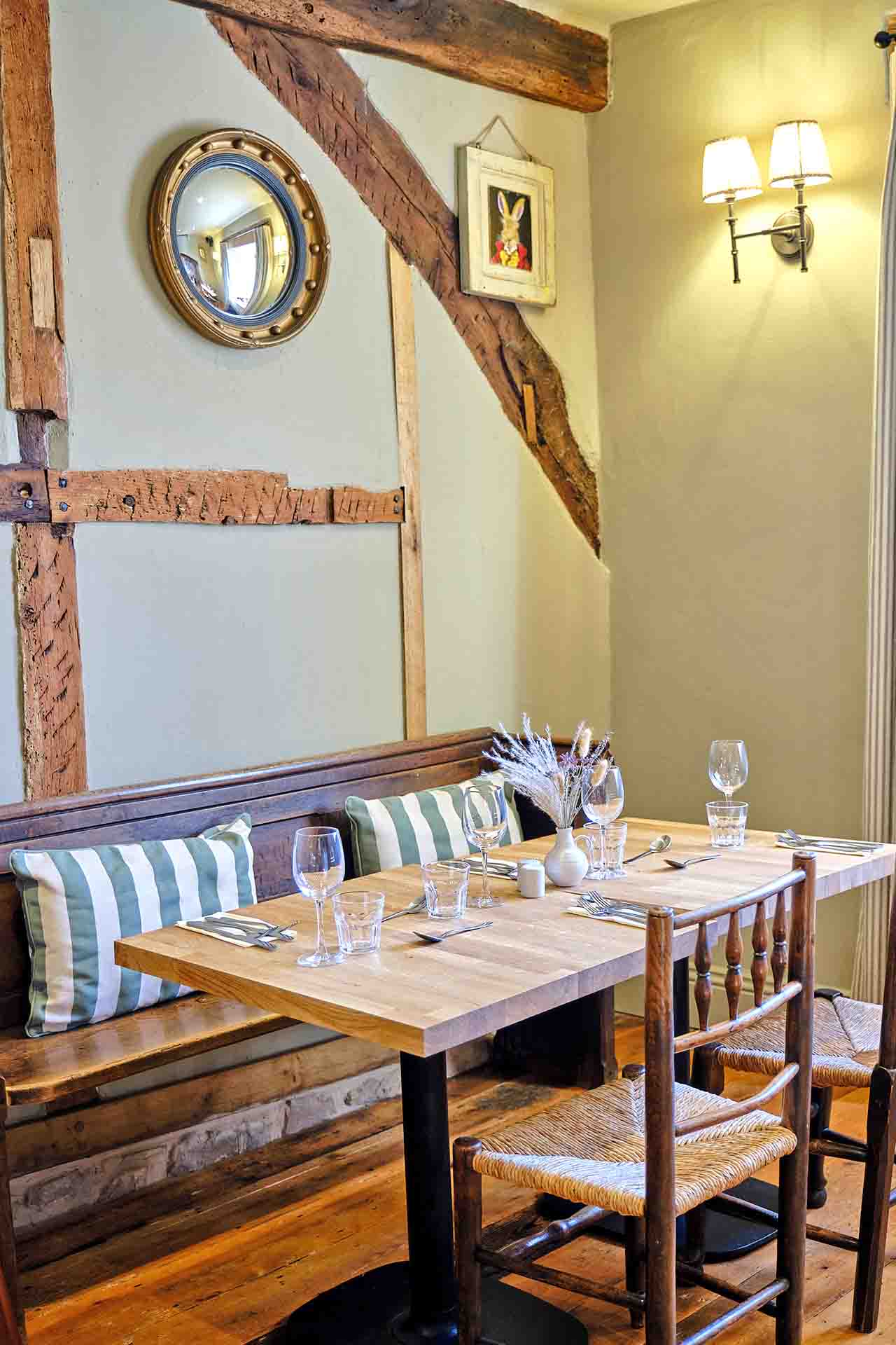 A Table In The restaurant At The Crown Inn, Lea